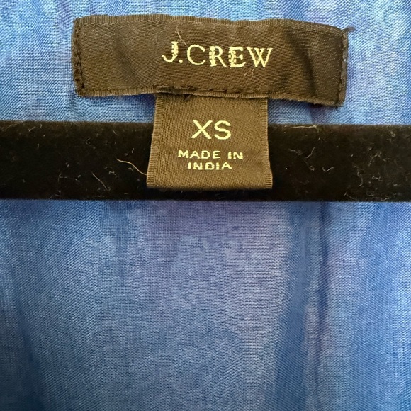 NWOT J. Crew Blue & White Print Midi with Pink Embroidery in XS & Matching Belt - Picture 10 of 12